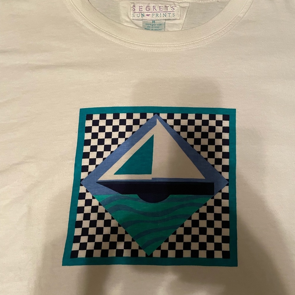 Segrets Sun Prints Vintage unique art style tee M